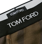 TOM FORD - Camouflage-Print Stretch-Cotton Briefs - Green