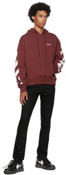 Off-White Burgundy Diag Hoodie