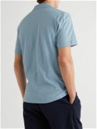 Theory - Bron Slubbed Cotton-Jersey Polo Shirt - Blue
