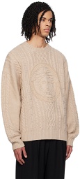 Versace Beige Medusa Sweater