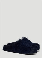 Calf Hair Fussbett Mules in Dark Blue