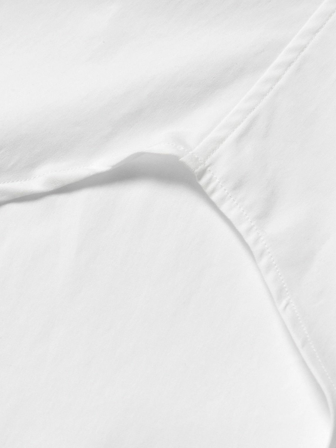 Alexander McQueen - Brad Pitt Button-Down Collar Cotton-Blend Poplin Shirt - White
