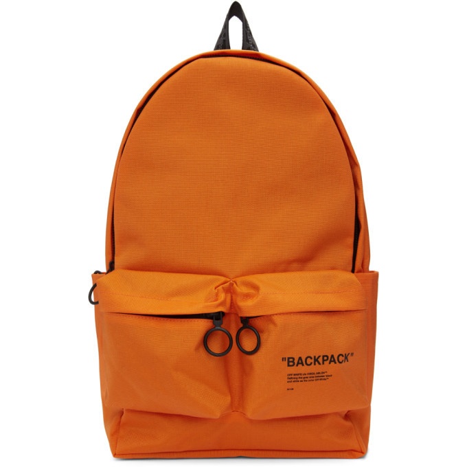 Photo: Off-White Orange Quote Backpack