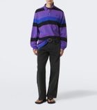 ERL Striped cotton jersey polo shirt