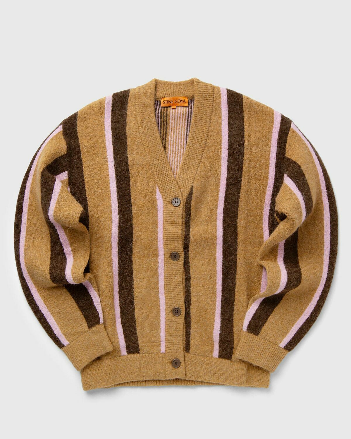 Stine Goya Long Sleeve Cardigan Brown Zippers & Cardigans