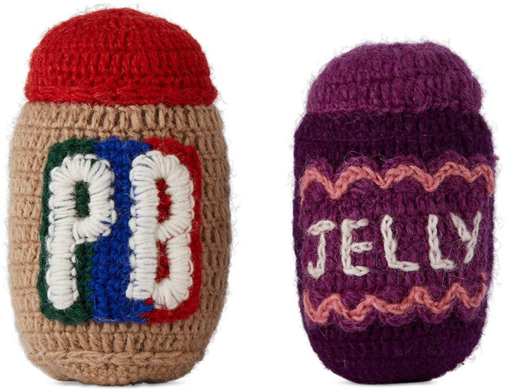 Photo: Ware of the Dog Brown & Purple 'PB' & 'Jelly' Dog Toy Set
