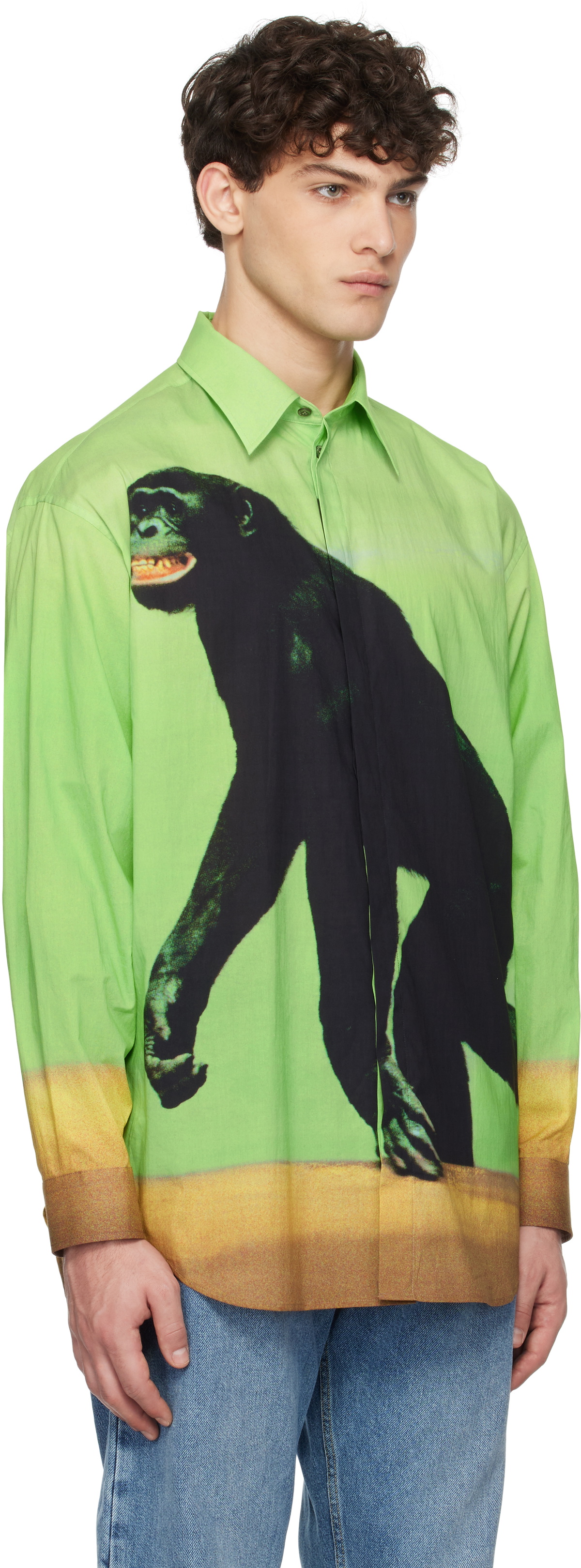 Moschino Green Chimpanzee Shirt Moschino
