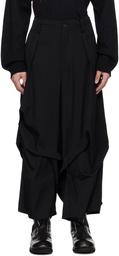 Yohji Yamamoto Black Pleated Trousers