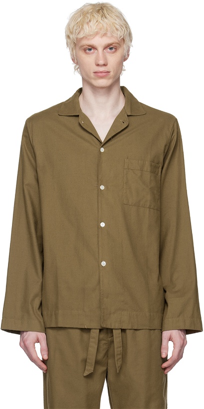 Photo: Tekla Green Button Pyjama Shirt