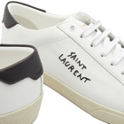 Saint Laurent Men's Sl-06 Signature Low Top Sneakers in White/Black