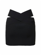 DION LEE - Crossed Rib Knit Viscose Mini Skirt