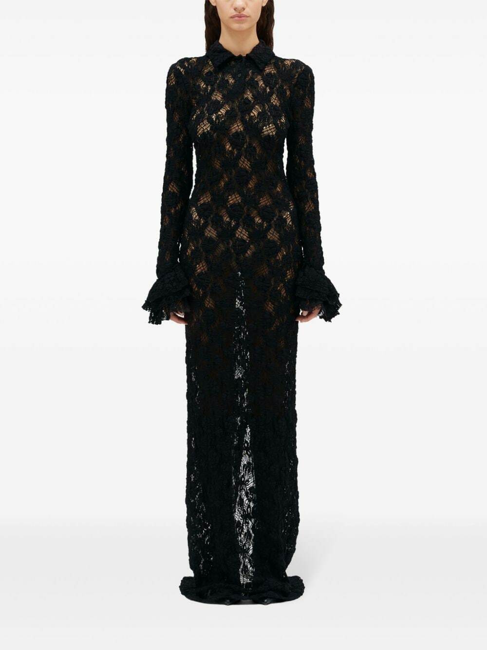 msgm dress lace M.S.G.M. Lace and boucle tweed dress