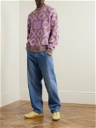 Acne Studios - Kozu Wool and Cotton-Blend Jacquard Sweater - Brown