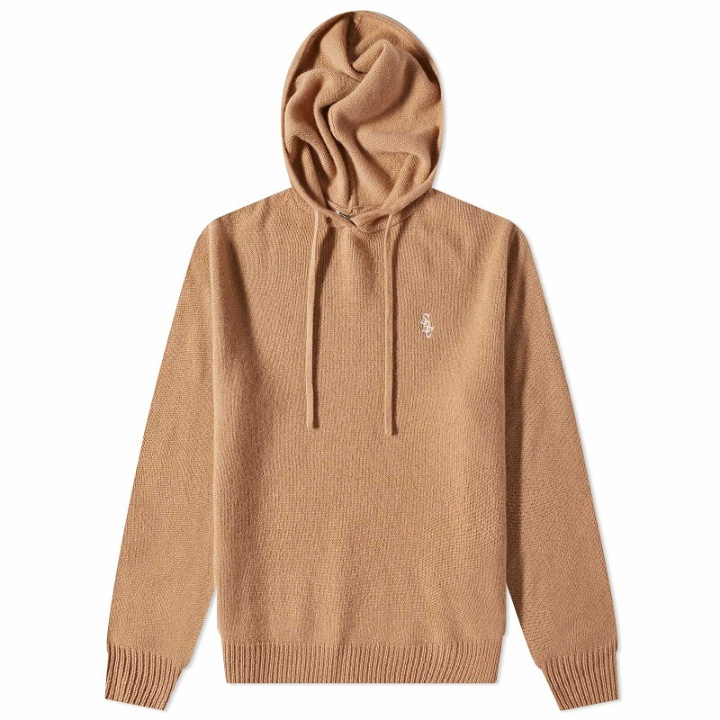 Photo: Sporty & Rich Iman Cashmere Hoody in Camel