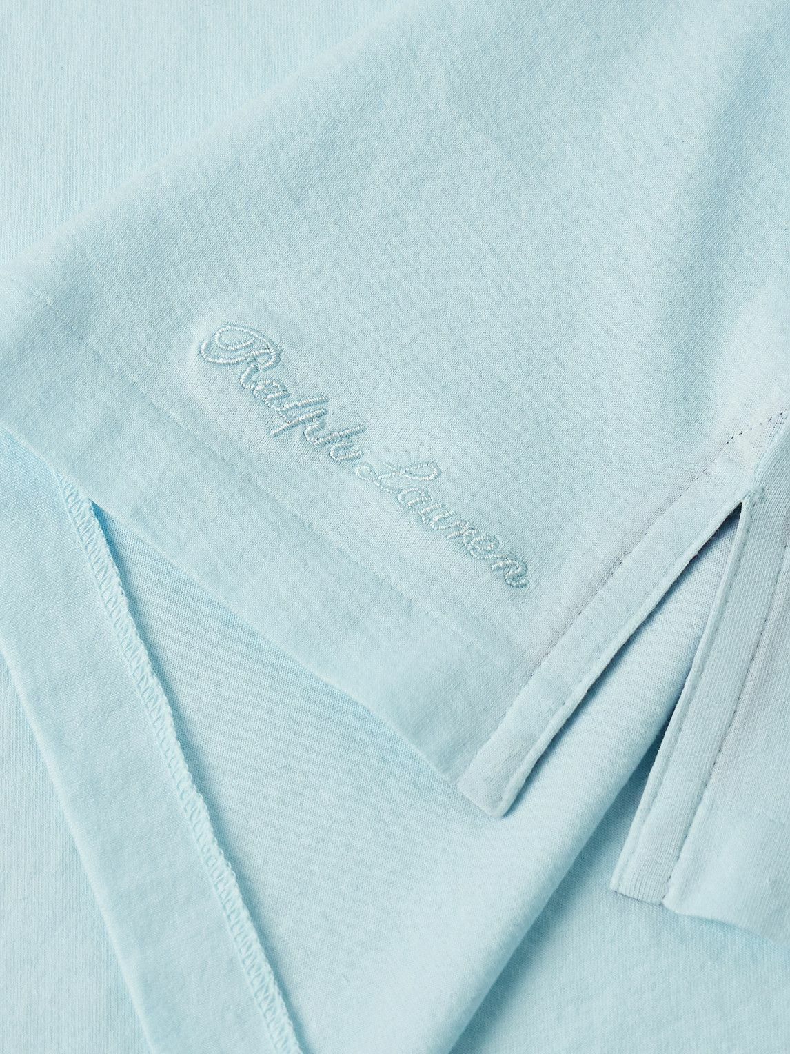 Ralph Lauren Purple label - Logo-Embroidered Cotton-Lisle T-Shirt - Blue