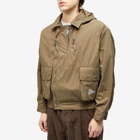 And Wander Men's Water Repellant Light Popover Jacket in Khaki