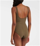 Karla Colletto Ruched square-neck swimsuit