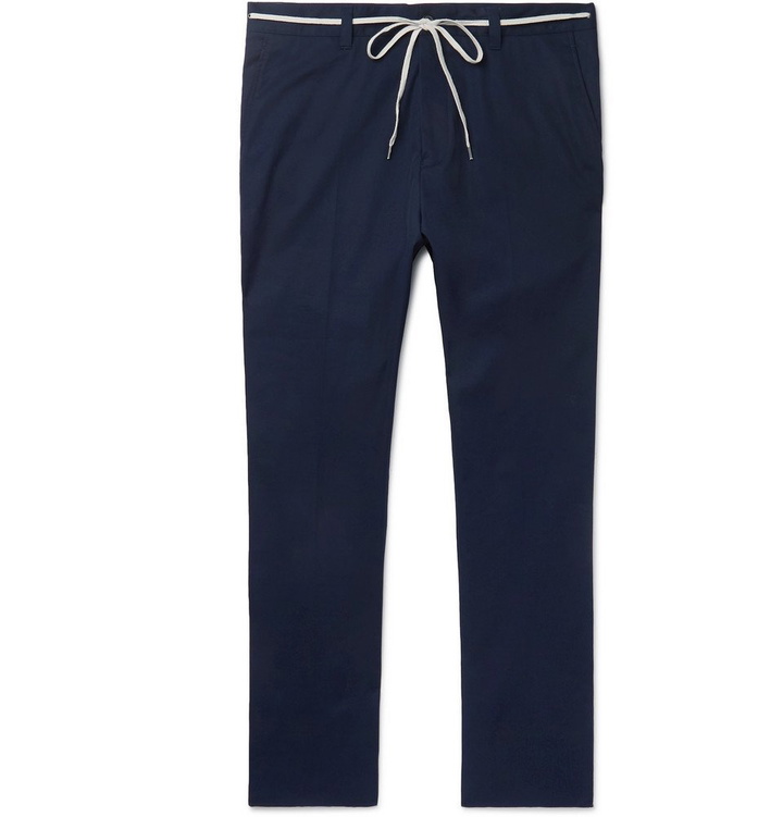 Photo: Lanvin - Navy Slim-Fit Cotton Trousers - Men - Navy