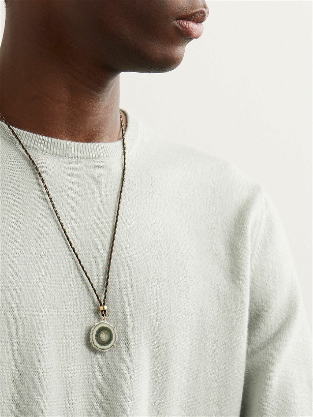 Photo: Jacquie Aiche - Gold, Geode and Cord Pendant Necklace