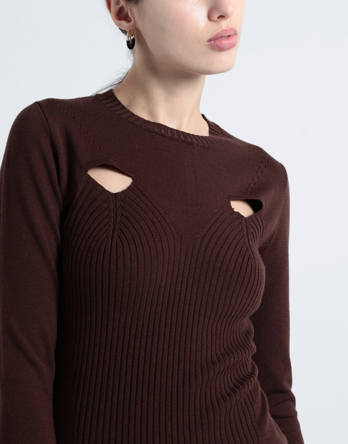 Marco Rambaldi Womens Sweater Chocolate in Brown