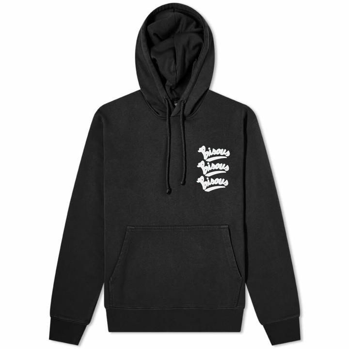 Photo: Bisous Skateboard Women's s Gianni Cursive Logo Hoody in Black