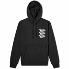 Bisous Skateboard Women's s Gianni Cursive Logo Hoody in Black