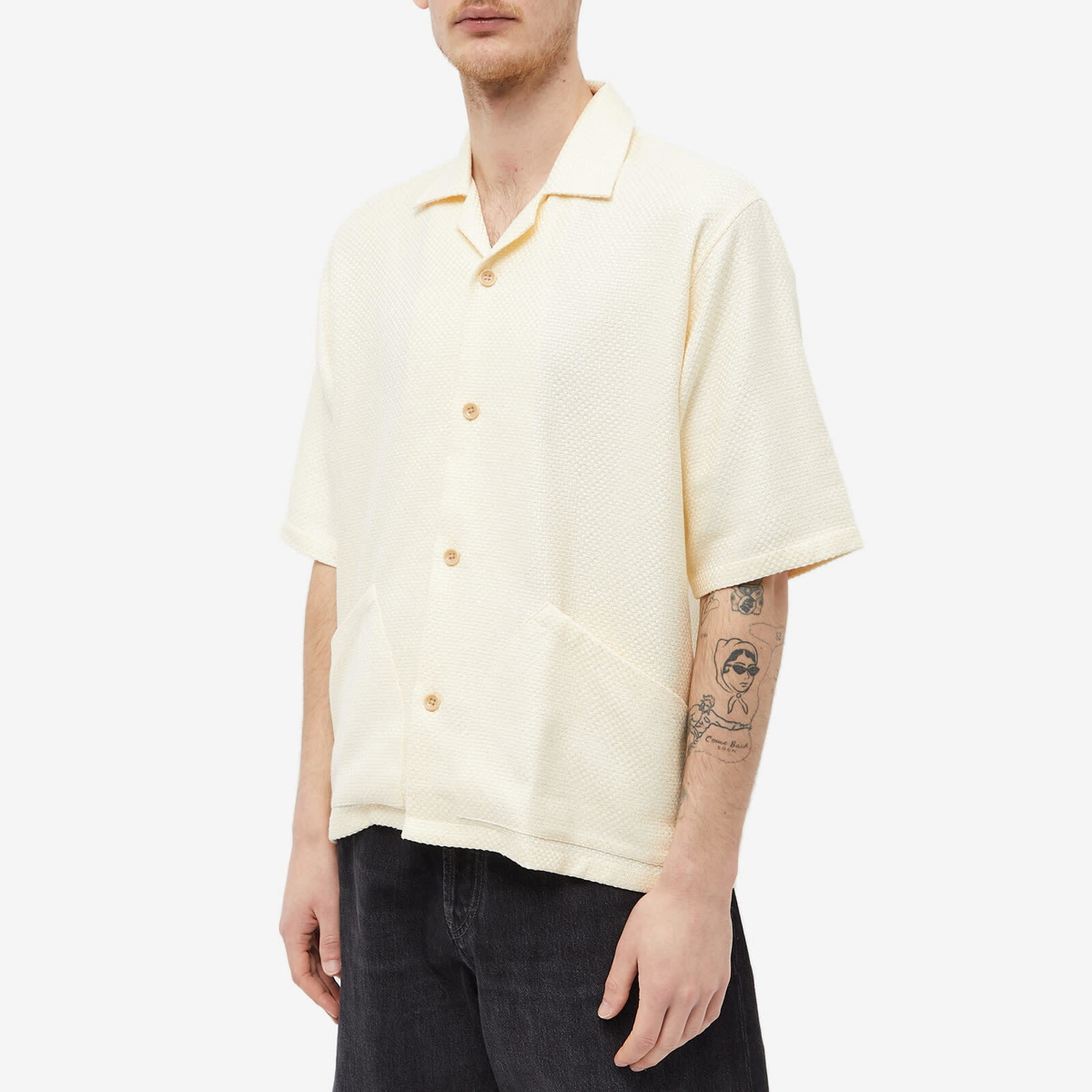 Sunflower Men's Coco Short Sleeve Shirt in Off White Sunflower