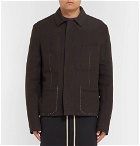 Haider Ackermann - Contrast-Stitched Linen Jacket - Men - Black