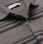 nonnative - Striped Jacquard Polo Shirt - Gray