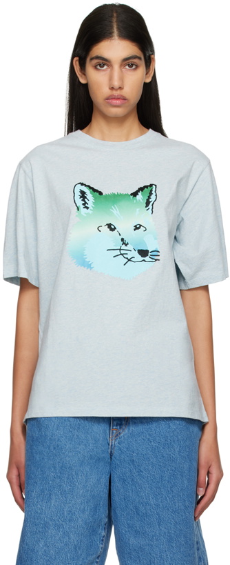 Photo: Maison Kitsuné Blue Vibrant Fox T-Shirt