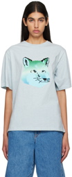 Maison Kitsuné Blue Vibrant Fox T-Shirt