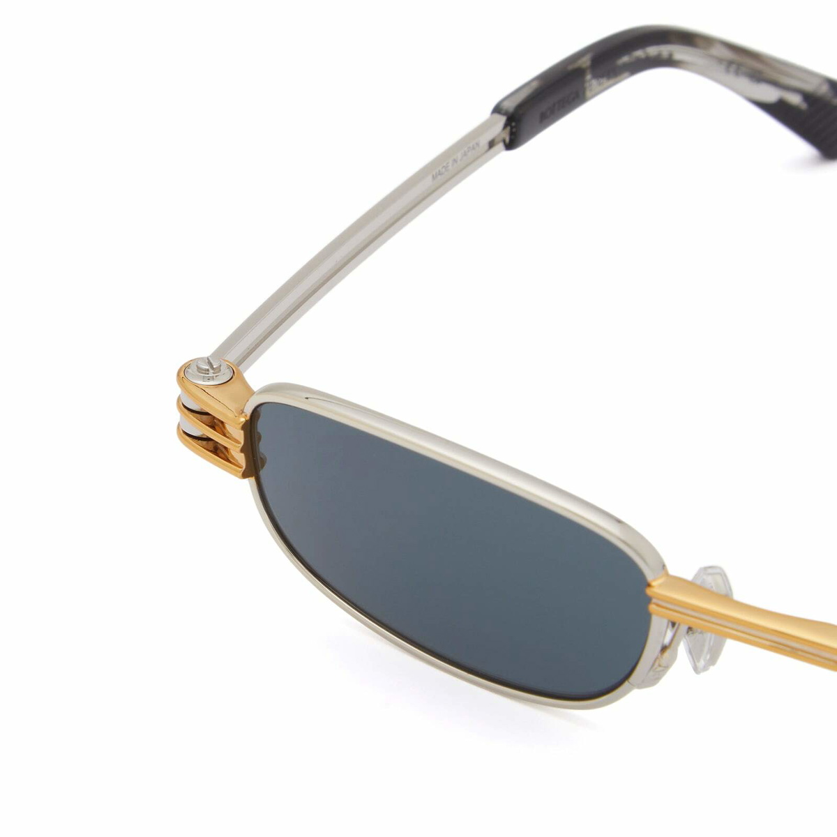 Bottega Veneta Eyewear Bottega Veneta BV1381S Sunglasses in Silver/Blue 