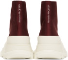 Alexander McQueen Burgundy Tread Slick Sneakers