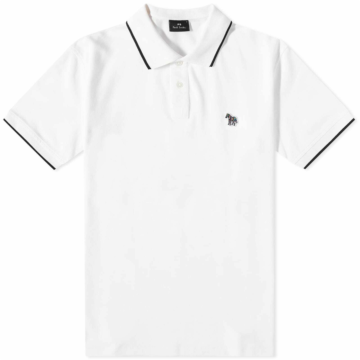 Paul Smith Men's Zebra Polo Shirt in White Paul Smith