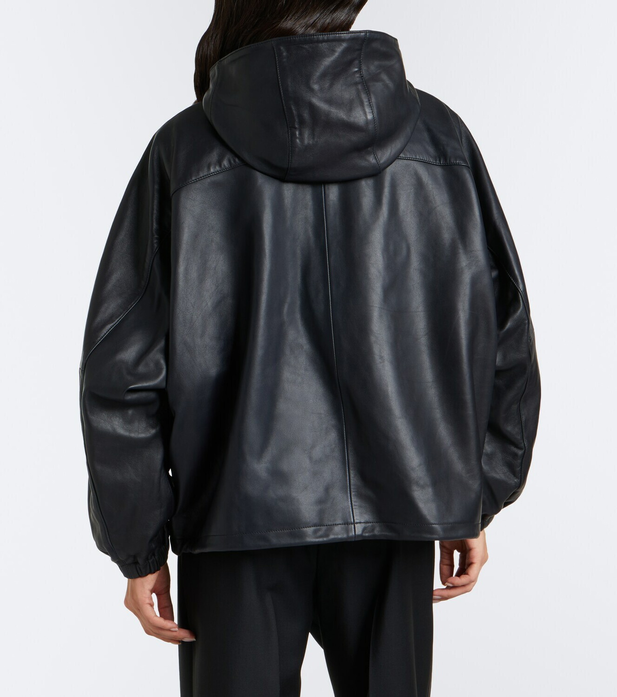 Róhe Hooded oversized leather jacket