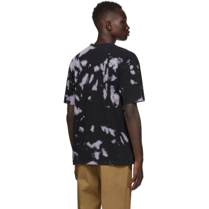 CMMN SWDN Black and Purple Bleach Ridley T Shirt CMMN SWDN