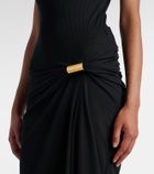 Loewe Tank gathered cotton-blend midi dress