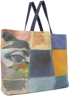 KidSuper Multicolor Checkered Painted Printed Tote