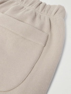 Stòffa - Straight-Leg Cotton-Terry Drawstring Shorts - Brown