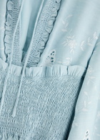 Lug Von Siga Tiara Guipure Lace-trimmed Woven Maxi Dress Light Blue