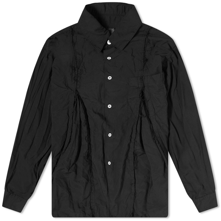 Photo: Comme des Garçons Men's Garment Treated Split Shirt in Black