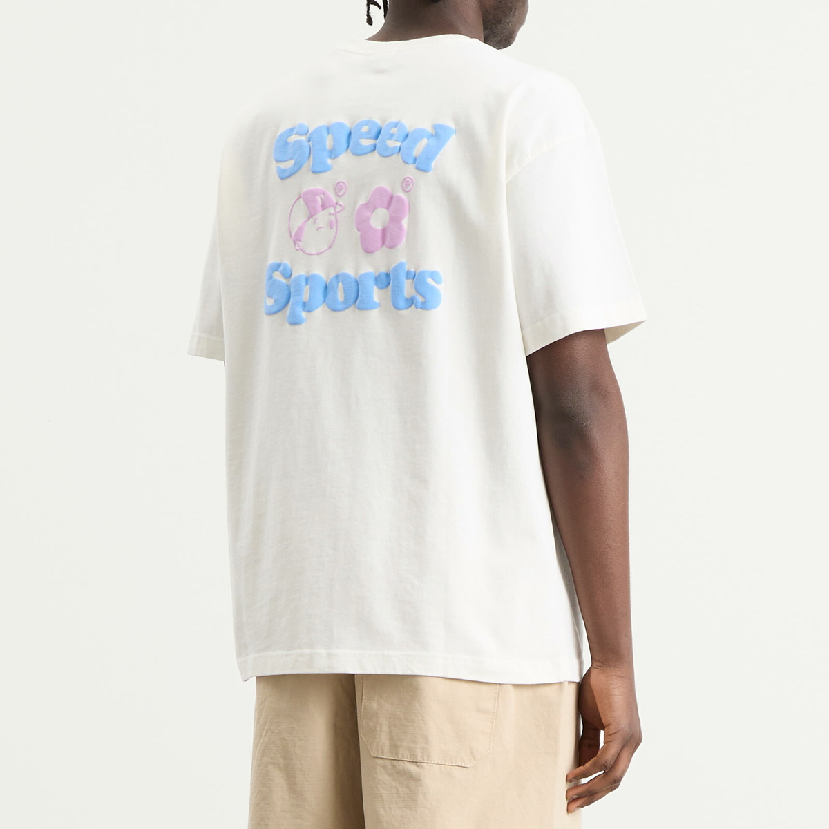 Pawa Speed Sports Men's Multi Monogram T-Shirt in Cream