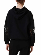 Lace Sleeve Hoodie Sweater TwinSet