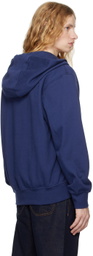 DOCUMENT Blue Zip-Up Hoodie