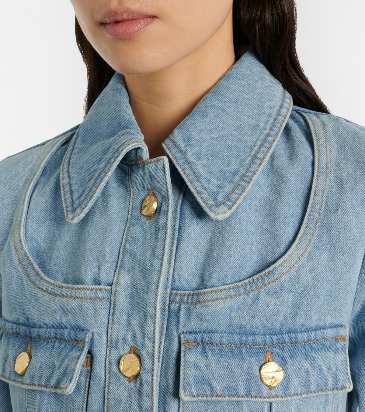 Nina Ricci Belted denim jacket