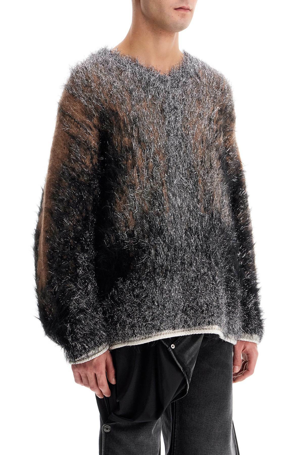 Y PROJECT oversized gradient sweater Silver