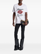 Balmain & Lips Embroid T-Shirt - Reg Fit in White