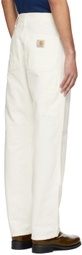 Carhartt Work In Progress White Double Knee Trousers