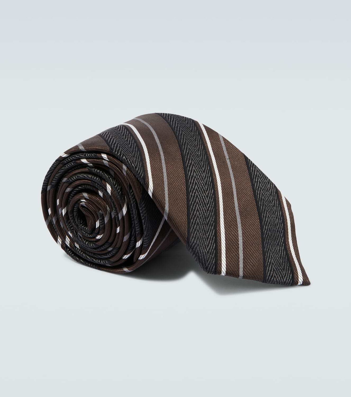 Brioni Striped silk-blend tie