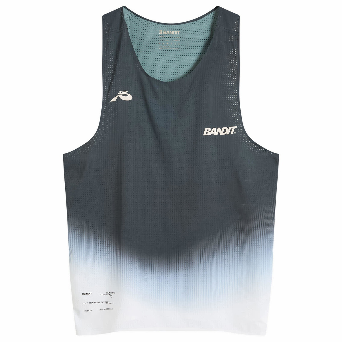 Bandit Men's Vento Singlet in Striated Gradient/Black/White